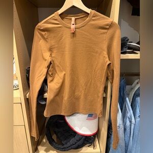 SKIMS Brown Long Sleeve Tee